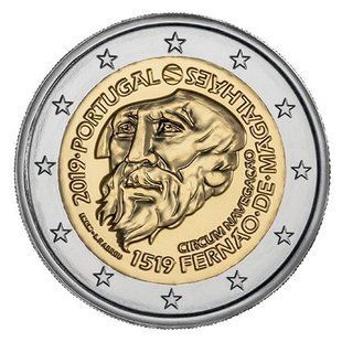2 евро (500-річчя кругосвітнього плавання Магеллана) Португалія