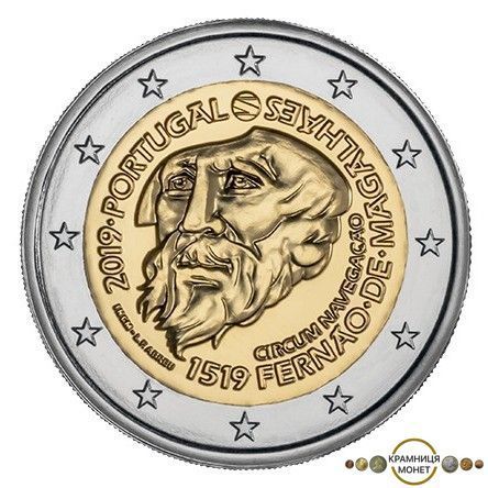 2 евро (500-річчя кругосвітнього плавання Магеллана) Португалія