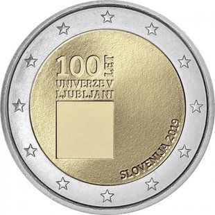 2 евро (100-річчя з дня заснування Люблянського університету) Словенія