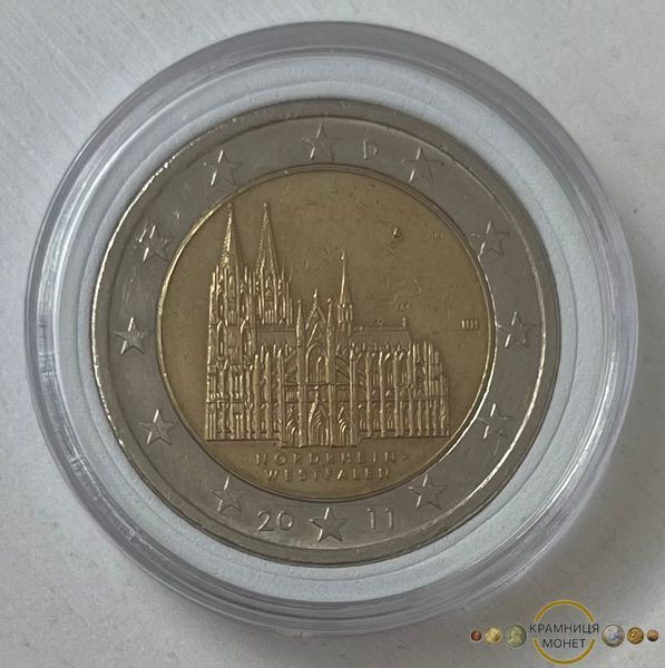 2 евро (Північний Рейн - Вестфалія, двір A,D,F,G,J) Німеччина