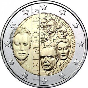 2 евро (125 років династії) Люксембург