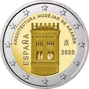 2 евро (ЮНЕСКО - Архітектура мудехар в Арагоні) Іспанія