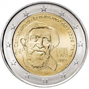 2 евро (100 років з дня народження Аббата П'єра) Франція