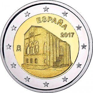 2 евро (Церква Санта-Марія-дель-Наранко в Ов'єдо) Іспанія