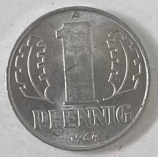 1 пфеніг (Німеччина) 1964р.