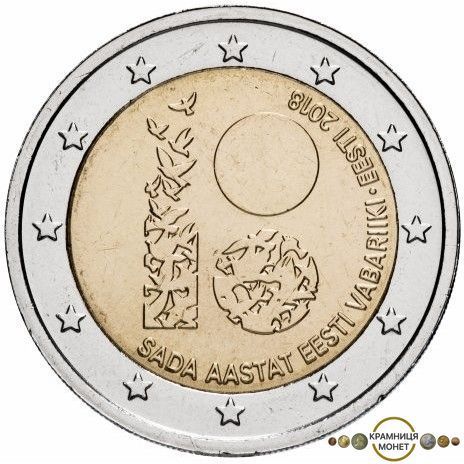 2 евро (100 років Естонській Республіці) Естонія