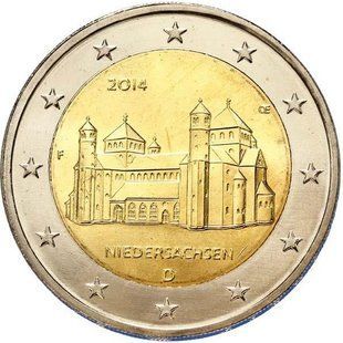 2 евро (Нижня Саксонія, двір A,D,F,G,J) Німеччина