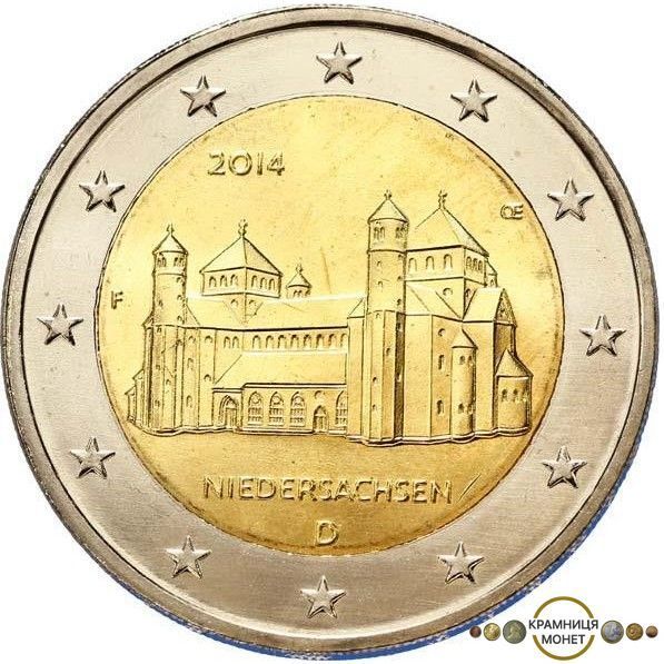 2 евро (Нижня Саксонія, двір A,D,F,G,J) Німеччина