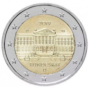 2 евро (Бундесрат, двір A,D,F,G,J) Німеччина