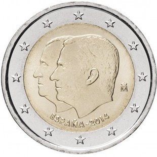 2 евро (Передача Хуаном Карлосом I трона Філіппу VI) Іспанія