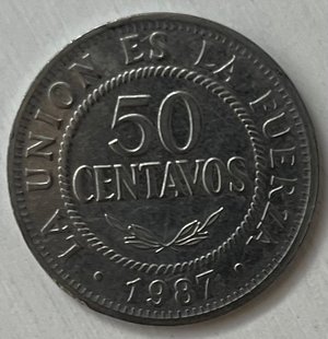 50 сентаво (Болівія) 1987р.