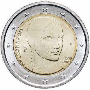 2 евро (500 років з дня смерті Леонардо да Вінчі) Італія